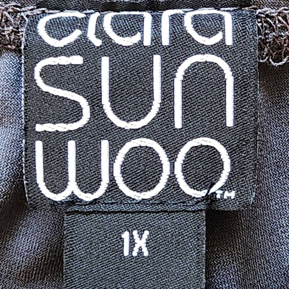 NWOT CLARA SUNWOO Straight Leg pants Size 1X Color Charcoal - Picture 5 of 14